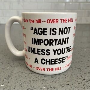 Vintage 1980s Age Is Not Important Unless You're A Cheese Mug Funny Retro Gift